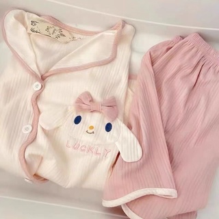 Girls' Pajamas Pajamas Set Women's Pajamas Short Sleeve Loose Printed Cute Cartoon Japanese Style Summer Fashion For Women