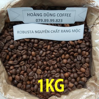 1KG CÀ PHÊ SỈ MỘC ROBUSTA RANG VỪA - CAFE NGUYÊN CHẤT RANG MỘC - HOÀNG DŨNG COFFEE