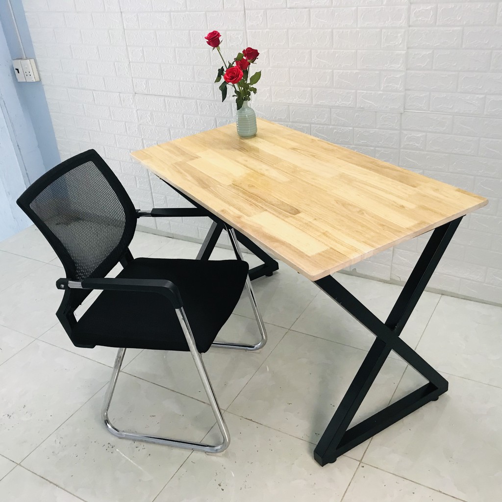 Bàn làm việc HIỆN ĐẠI U, K, X, Z KÍCH THƯỚC 50X100X75CM MẶT GỖ CAO SU