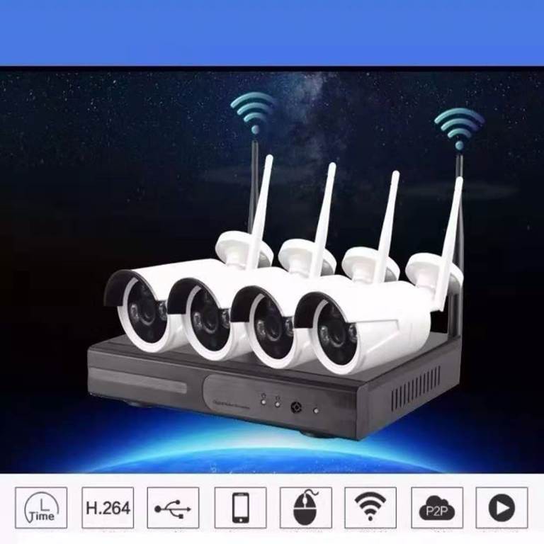 Bộ đầu ghi NVR kit wifi 4 mắt camera ,  kit 8 mắt camera wifi 3.0M