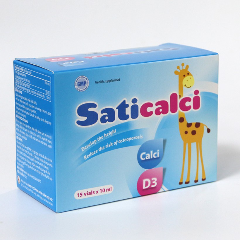 Saticalci D3.Bổ Sung Canxi Phát Triển Chiều Cao,Còi Xương,Loãng Xương Cho Bé