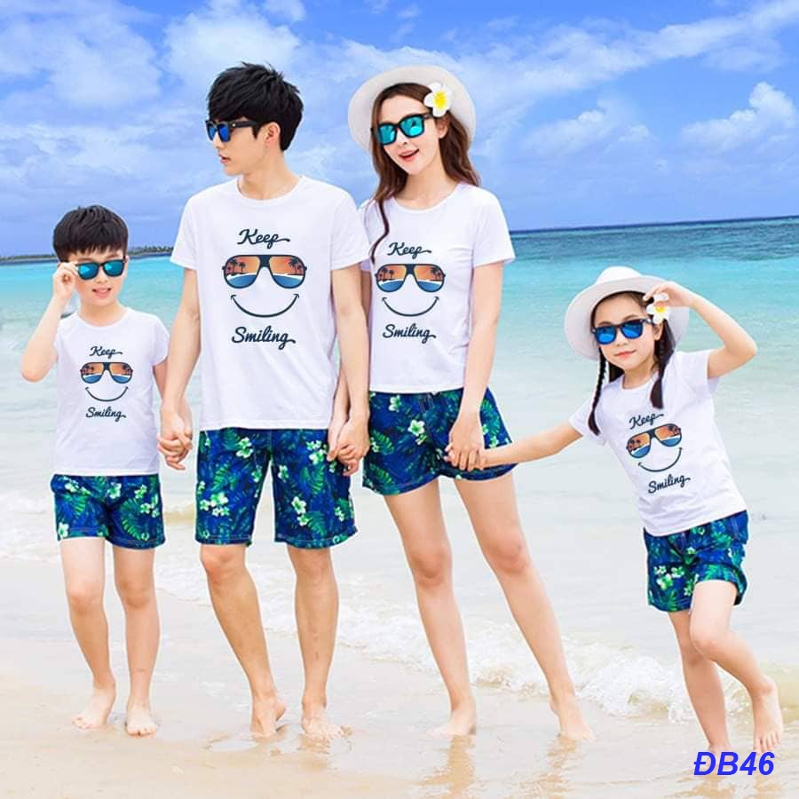 Áo đồng phục đi biển gia đình ,hội nhóm ,hình in sắc nét màu sắc đa dạng ,thoáng mát
