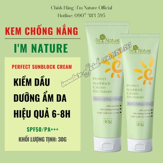 (+Quà) Kem Chống Nắng I m Nature SPF50 PA+++ Perfect Sunblock Cream 30gr