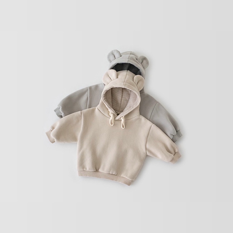 Bộ Đồ Thể Thao Gồm Áo Sweater Polo + Quần Dài Có Mũ Cho Bé Trai / Gái 0442