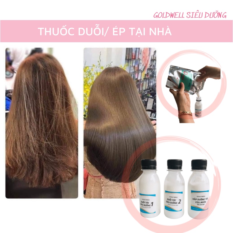 Thuốc Ép Tóc  GOLGWELL  Dưỡng Nhiều Thuốc Duỗi Tóc Tại Nhà Không Cần Nhiệt, Ép Tóc Thẳng Mềm Mượt 100ML