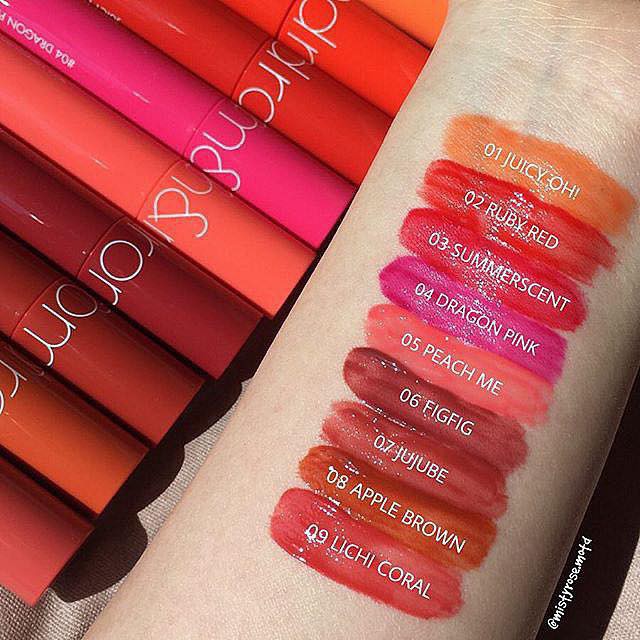 Son Tint bóng Romand Juicy Lasting Tint đủ màu từ màu 01- màu 25