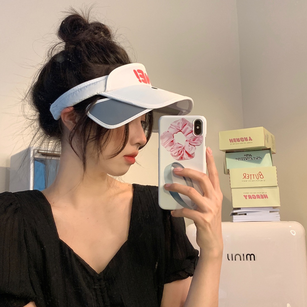 Mũ chống nắng chống tia cực tím hở chóp họa tiết hoạt hình dễ thương phong cách Hàn Quốc thời trang mùa hè cho nữ