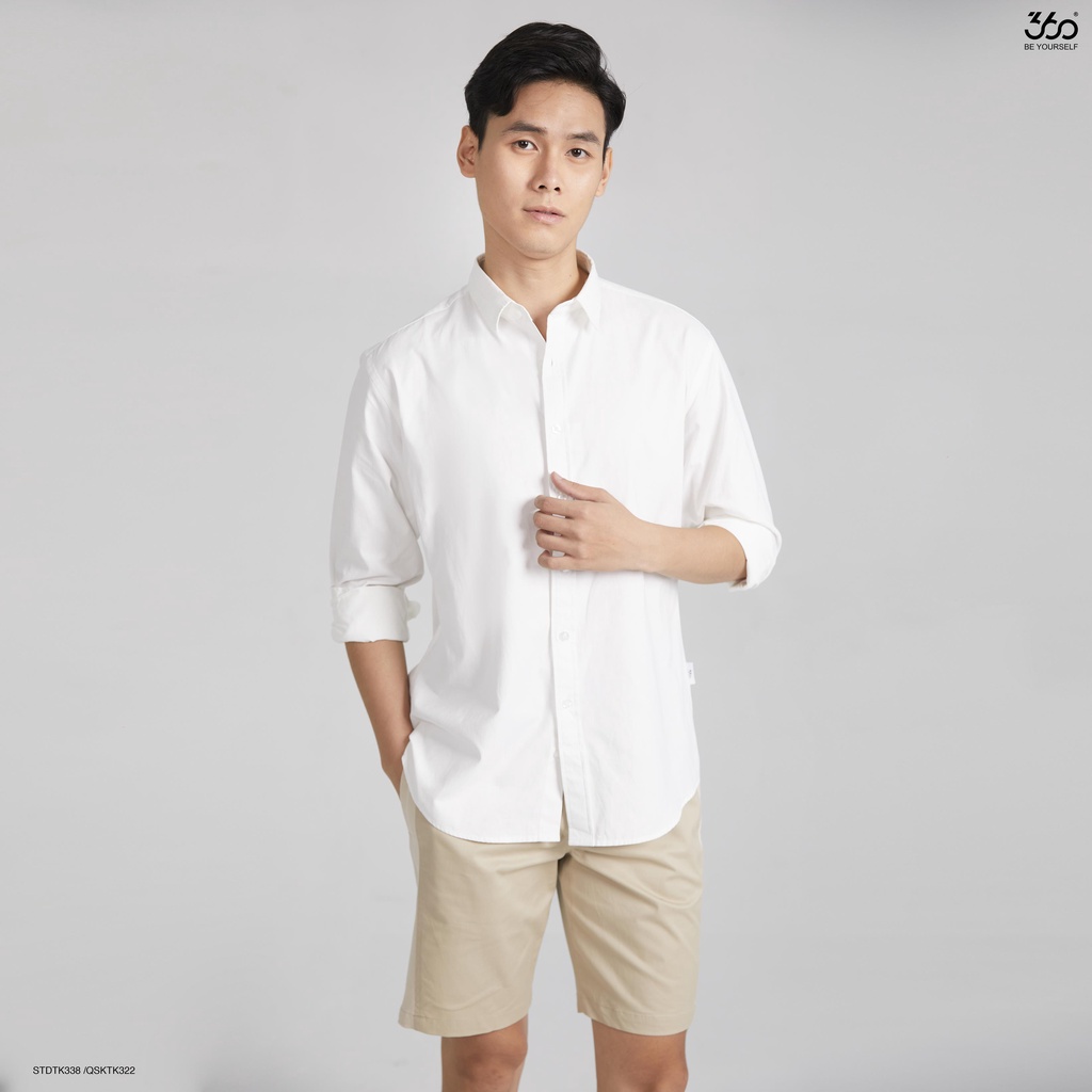Áo sơ mi dài tay cổ bẻ thương hiệu 360 Boutique chất liệu cotton -STDTK338