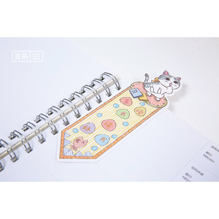 Hộp 30 Đánh Dấu Sách Bookmark Chú Mèo Học Vấn