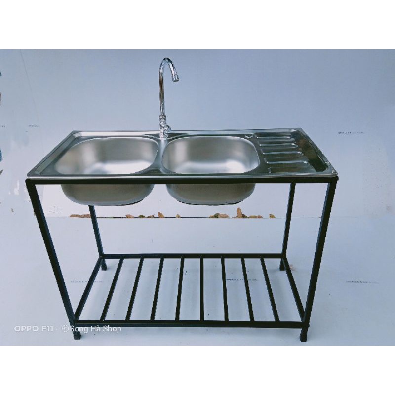 CHẬU RỬA BÁT 2 HỐ CÓ ĐỢT