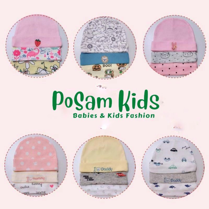 Mũ sơ sinh cotton cho bé trai bé gái - PoSam Kids