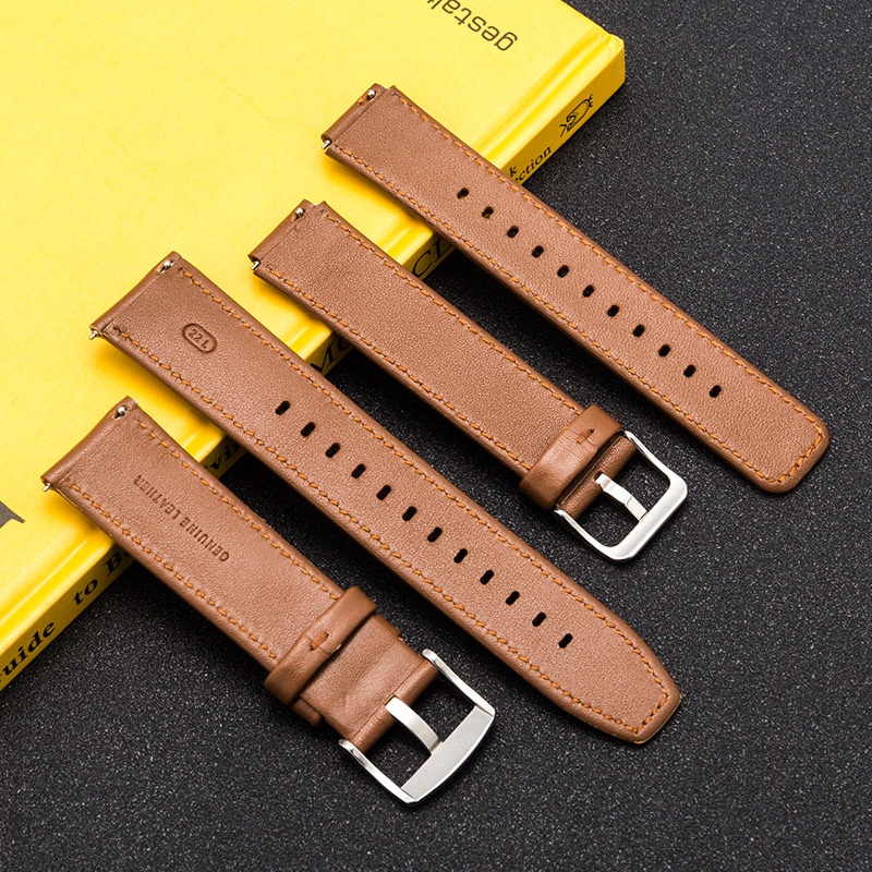 Dây Da Đeo Tay 16mm 18mm 20mm 22mm Cho Đồng Hồ Thông Minh Huawei B3 B5 gt2 Smart Watch Samsung Galaxy 3 45mm