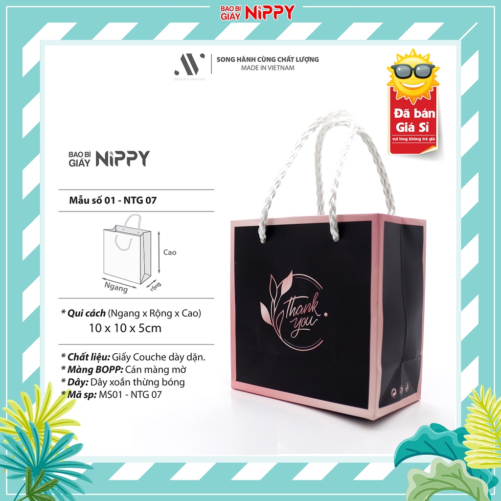 50 cái - Túi giấy nhỏ NIPPY đựng son, nước hoa mini, mỹ phẩm nhỏ,  phụ kiện handmade, mỹ phẩm nhỏ quà tặng, quà cưới