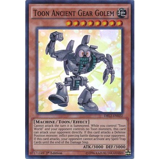 Thẻ bài Yugioh: Toon Ancient Gear Golem - DRL2-EN022 - Super Rare 1st Edition