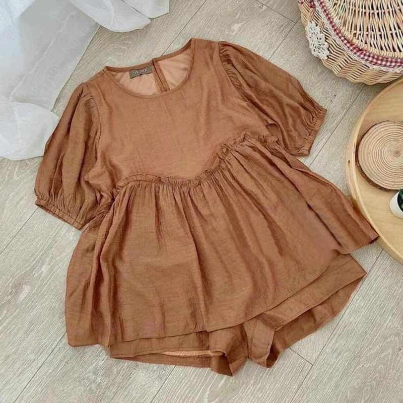 Set peplum bigsize TP 𝐇𝐈̀𝐍𝐇 𝐓𝐇𝐀̣̂𝐓 set bèo ngực bigsize (có size)🥰🥰🥰