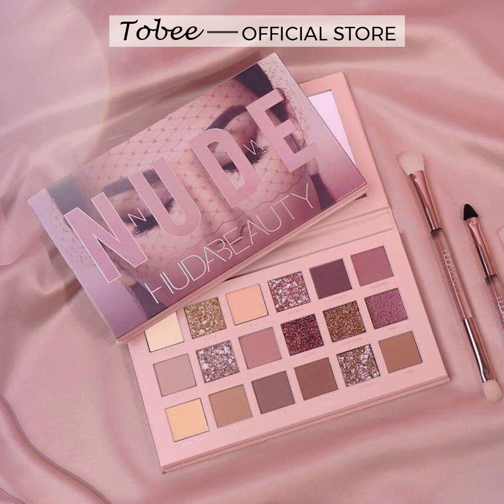 Bảng phấn mắt Huda NUDE Beauty 18 Màu nội địa Trung lâu trôi lên màu chuẩn - Tobee