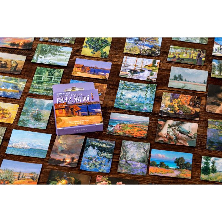 Bộ 46 sticker tranh nghệ thuật E107
