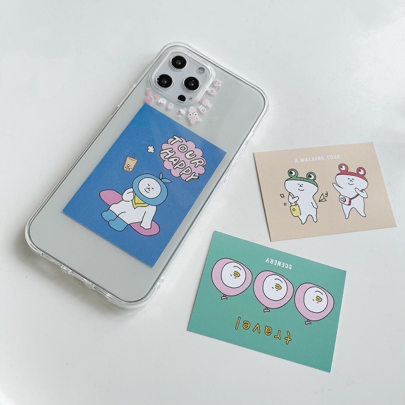 PINKY CASE // ốp họa tiết thỏ hồng viền camera