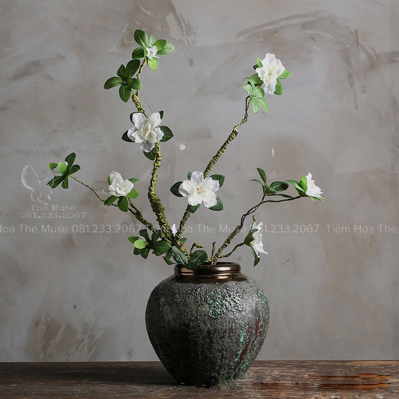 Hoa Đỗ Quyên Giả - Mô Phỏng Thanh Minh Hoa -Decor Trang Trí Nhà Cửa- Chất Liệu Cao Cấp