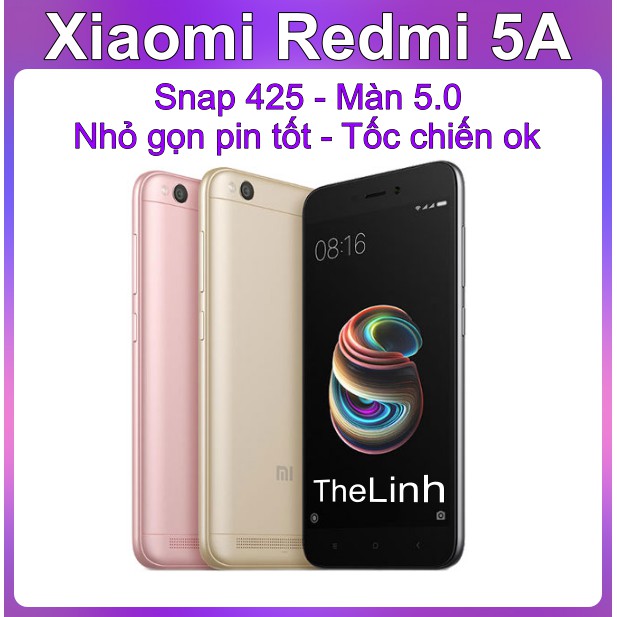 [Mã 2611DIENTU500K hoàn 7% đơn 300K] Điện thoại Xiaomi Redmi 5A - Snap 425 Màn 5.0