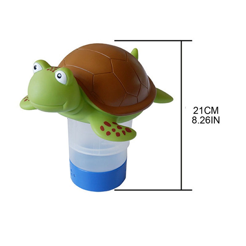 Dụng Cụ Bơm Clo Nổi Trên Mặt Nước Nóng Họa Tiết Hoạt Hình Màu Xanh Lá Cây