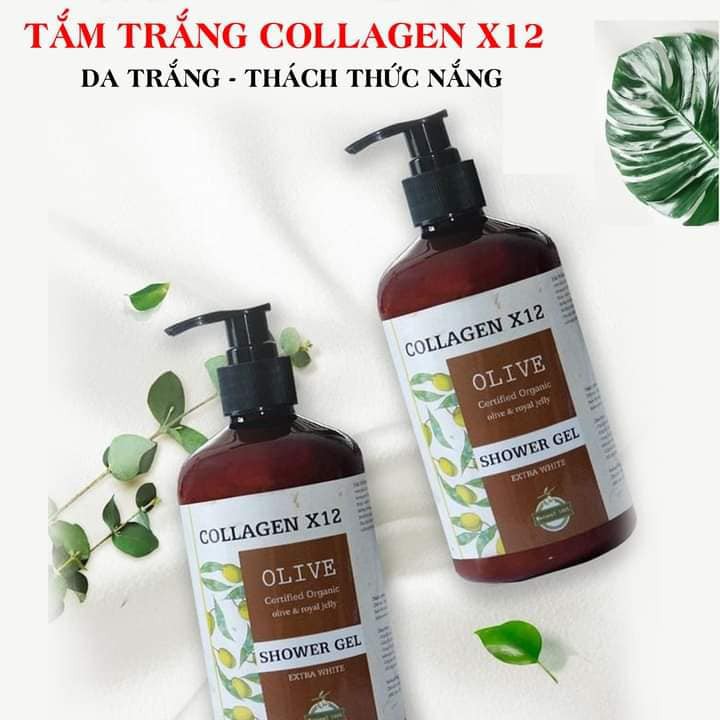 Ủ trắng da X12 Olive, ủ trắng da Collagen x12.