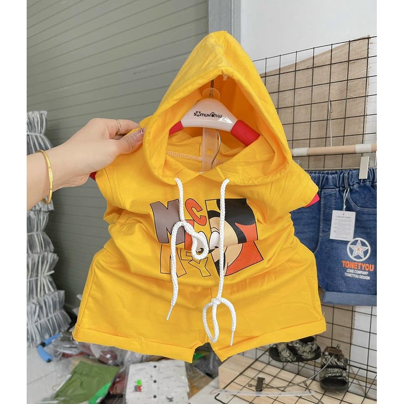 bộ hoddy micky cho bé