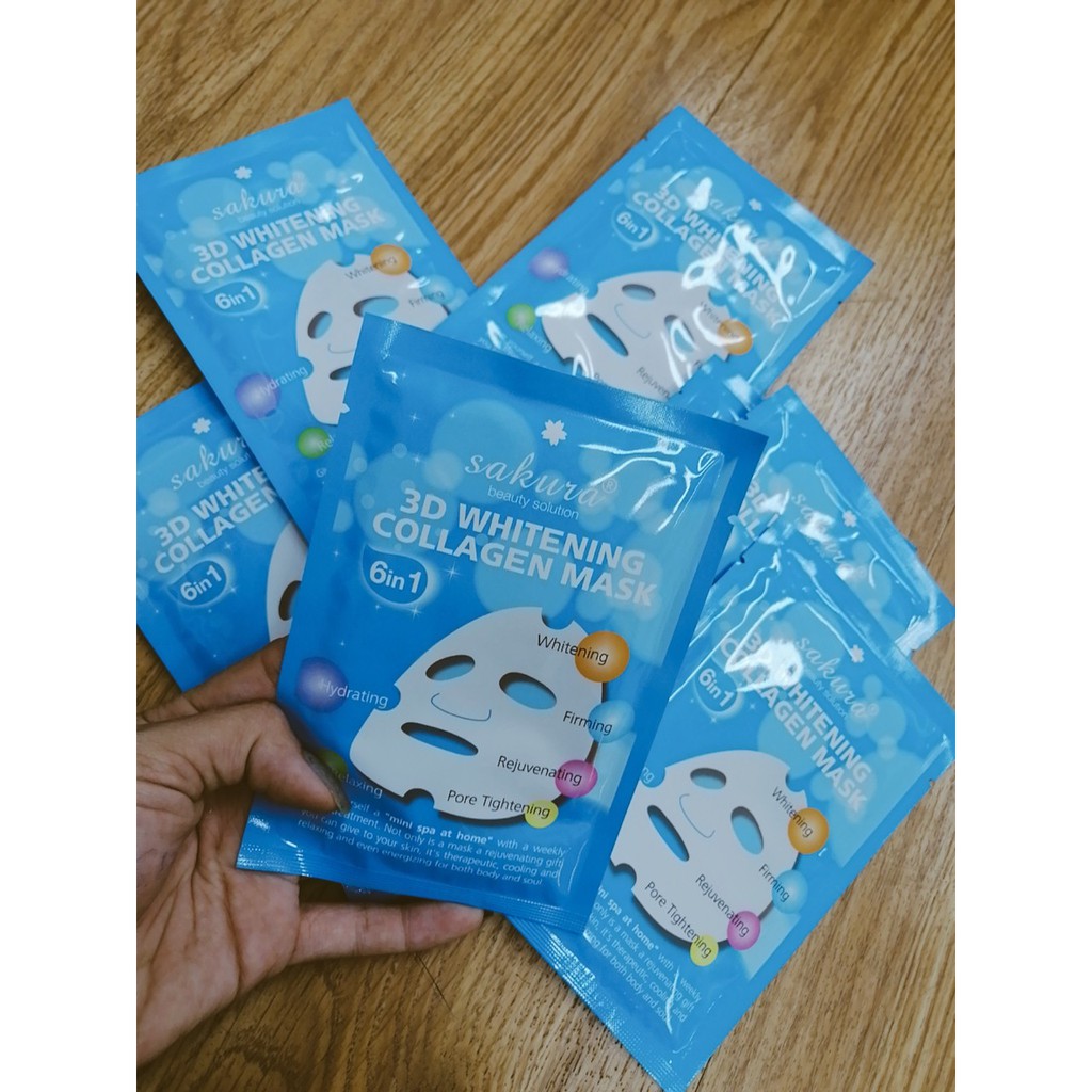 Mặt nạ làm trắng Sakura 3D Whitening Collagen Mask sỉ giá tốt