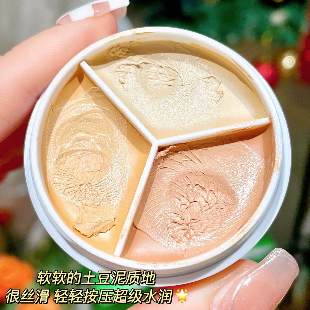 Kem Che Khuyết Điểm Kerasys Ba Màu Che Phủ Quầng Thâm Không Tì Vết