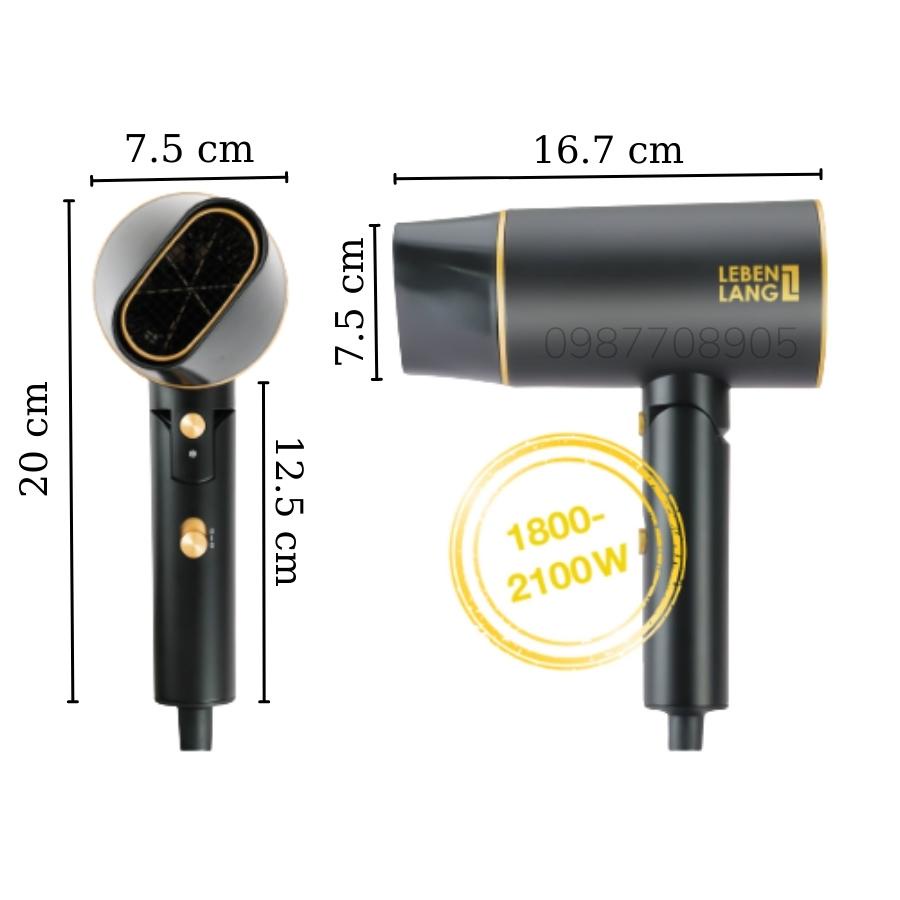 Máy sấy tóc 2 chiều Lebenlang LBH3088- 2100W Bảo hành 24 tháng chính hãng