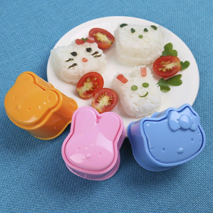 SG - Bộ 3 khuôn ép cơm bento nhật làm bánh hình thú cho bé