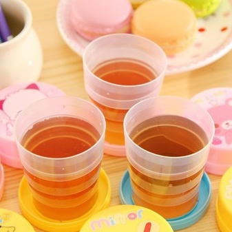 Cốc gấp gọn nhựa siêu đáng yêu tiện lợi khi mang đi