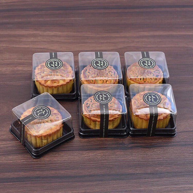10 Hộp Bánh Nhựa Đế Đen XY65S 65-80G(10 Cái)