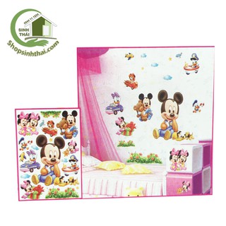 Tấm decal dán tường, dán kính chuột micky 55cm x 80cm