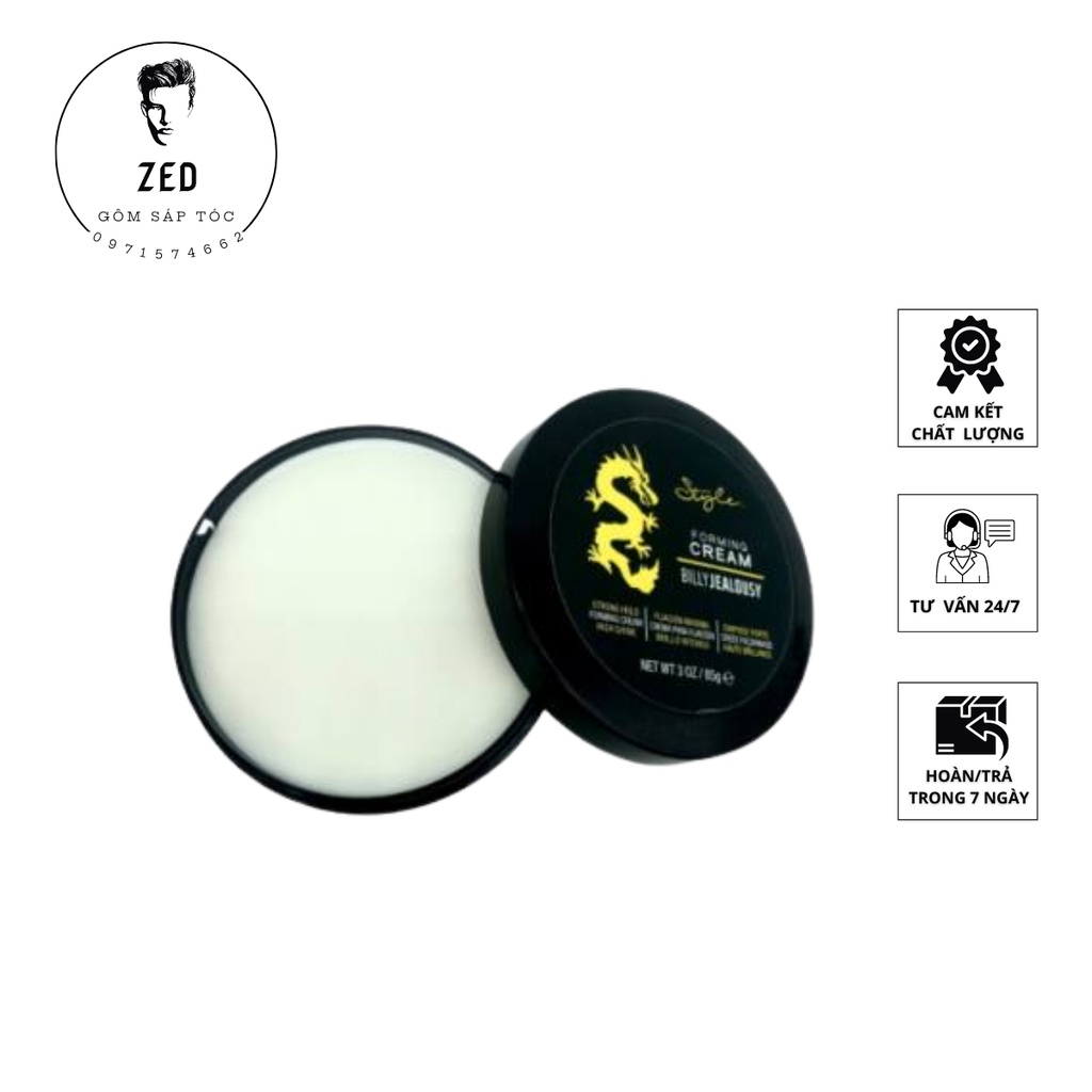 Sáp, Wax Vuốt Tóc Rồng Vàng Billy Realous 100gr Tạo Kiểu, Giữ Nếp Cho Tóc. HÀNG CHÍNH HÃNG
