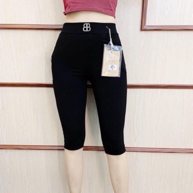 Quần legging lửng kiểu mới phối khuyên