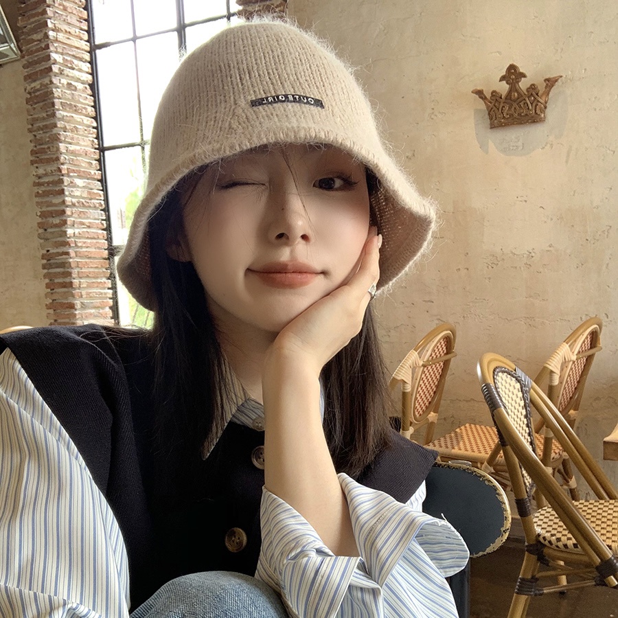 Mũ xô MG STUDIO lông thỏ