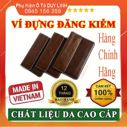 Ví Da Đựng Đăng Kiểm - Giấy Tờ Ô Tô Cao Cấp Hàng Chính Hãng