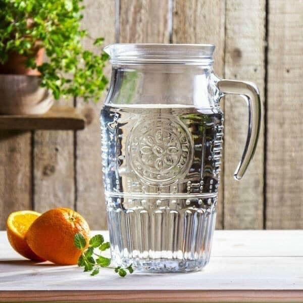 Bình Detox/ Bình nước thủy tinh Bormioli Rocco có lõi đựng đá - Made in Italia