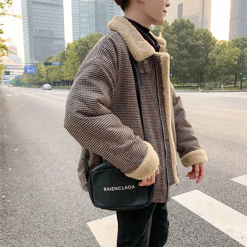 Áo Khoác Len Lông Cừu 0880636 Phong Cách Hàn Quốc Trẻ Trung Dành Cho Nam | BigBuy360 - bigbuy360.vn