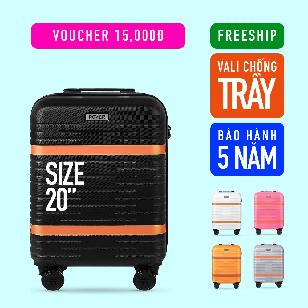 Vali kéo du lịch Rover Ada- Size 20 (Hành lý xách tay) - Chống bể- Chống rạch