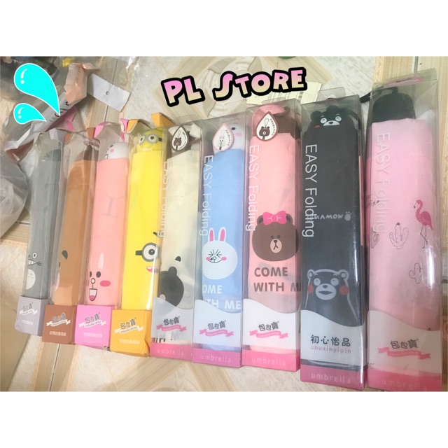 Ô dù gấp gọn hình cartoon