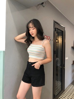 Áo 2 dây crotop kẻ đẹp