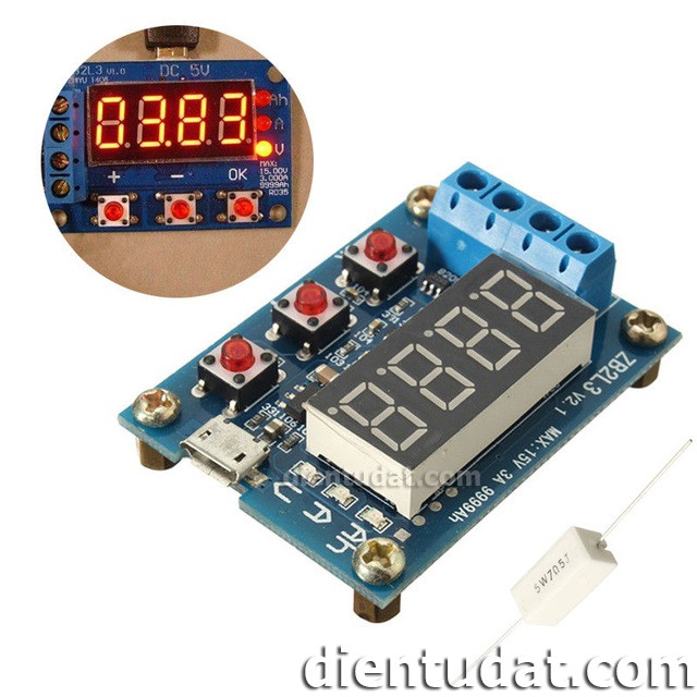 Mạch test pin Li-on 18650 1.5V-12V