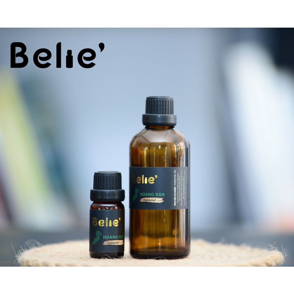 Tinh dầu Hoàng đàn tuyết 10ml Belie' hương làm mỹ phẩm, xông thơm, thư giãn, giảm stress, khử mùi hôi phòng