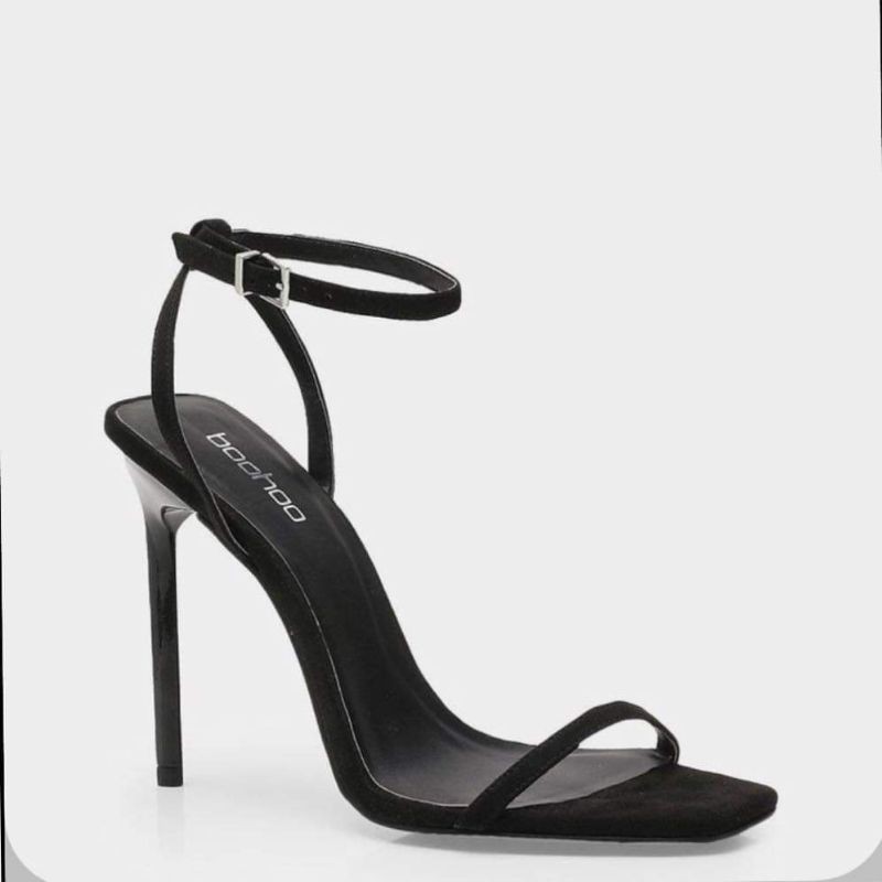 Sandanl calla dây mảnh hở gót cao cấp màu đen 9_10p và  11_12p
