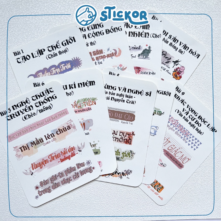 Sticker tựa bài Ngữ văn lớp 10 - chương trình mới - chân trời sáng tạo