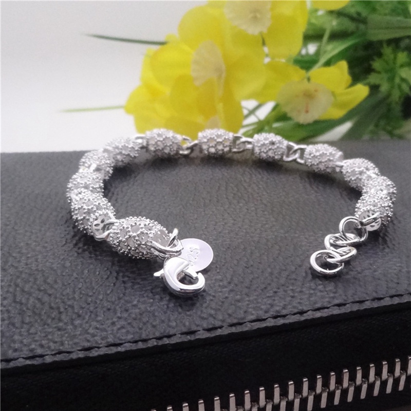 Vòng Tay Bạc 925 Thiết Kế Rỗng Thanh Lịch Cho Nữ