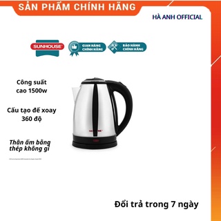Ấm siêu tốc inox sunhouse happy time htd1088 - bảo hành 12 tháng