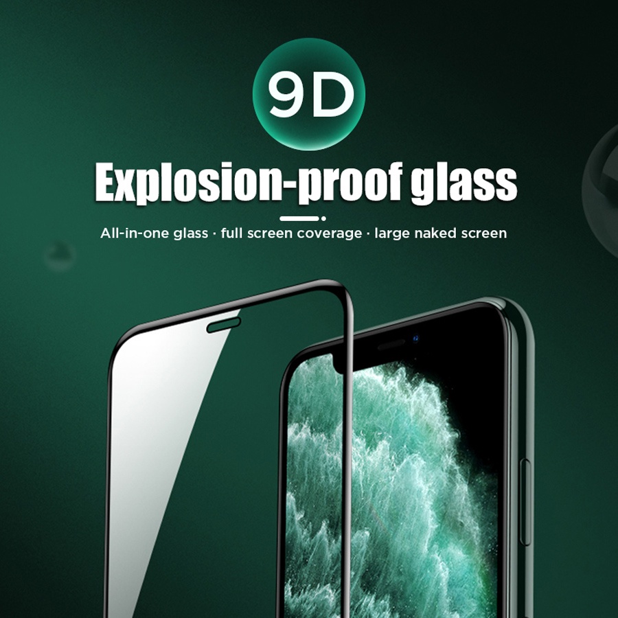 Set 3 Kính Cường Lực 9D Bảo Vệ Màn Hình Điện Thoại iPhone7 8 plus 14 13 12 11 Pro Max Mini X XS Max